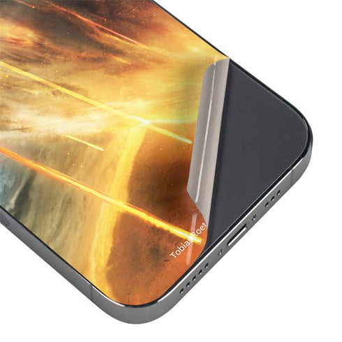 StockTrek Giant Asteroid Collides with Planet Earth iPhone 14 Pro Skin